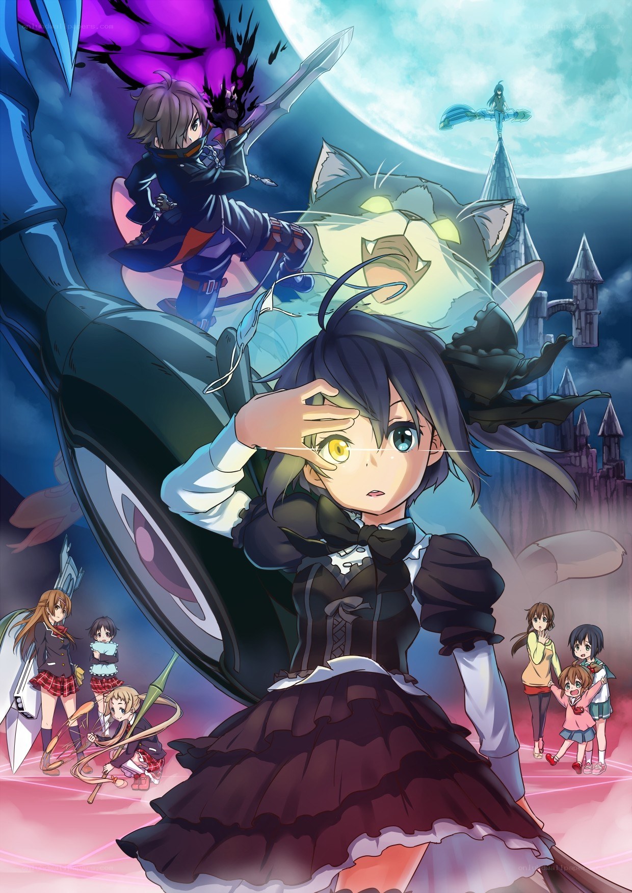 Anime fantasy battle scene