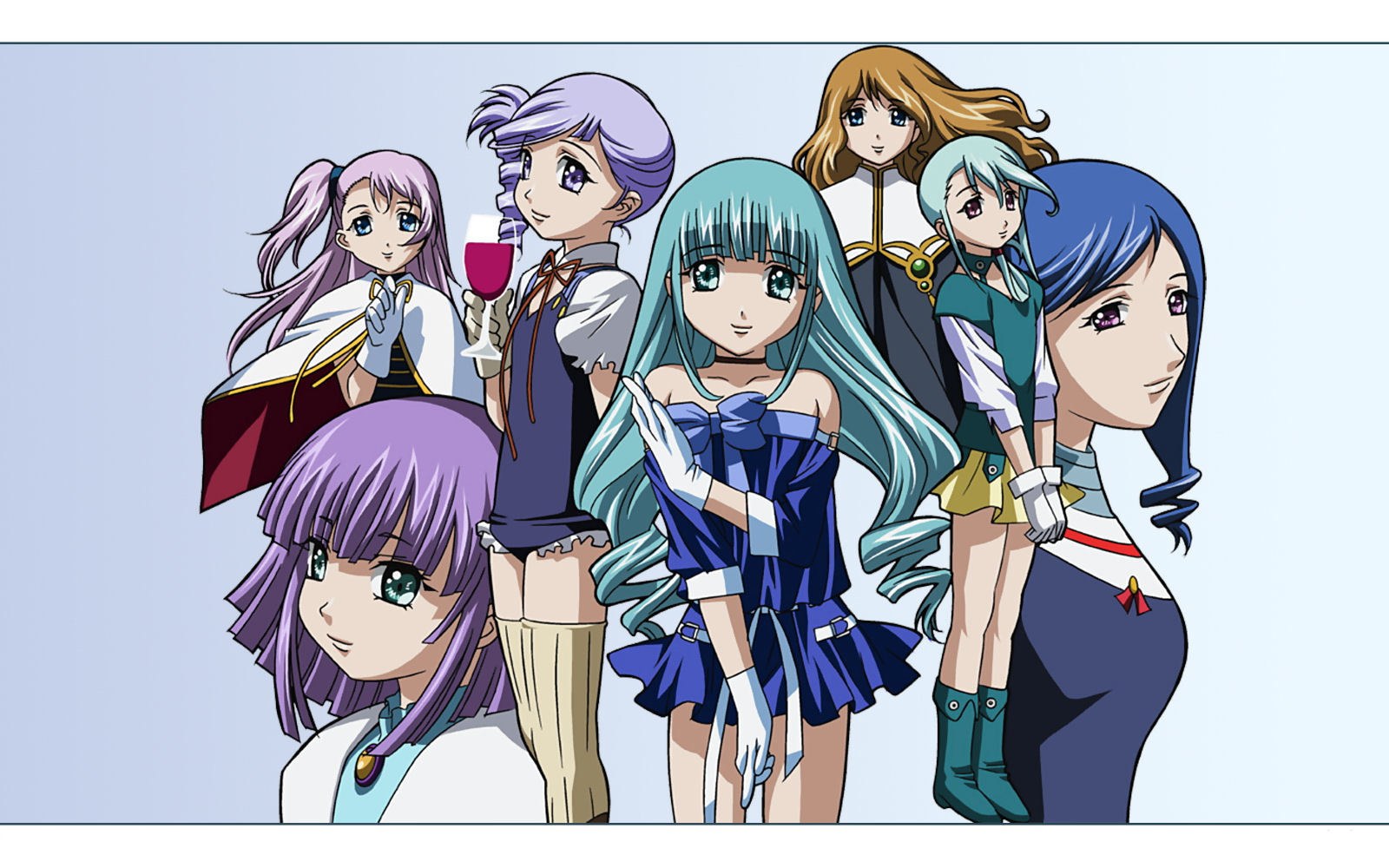 anime female characters group