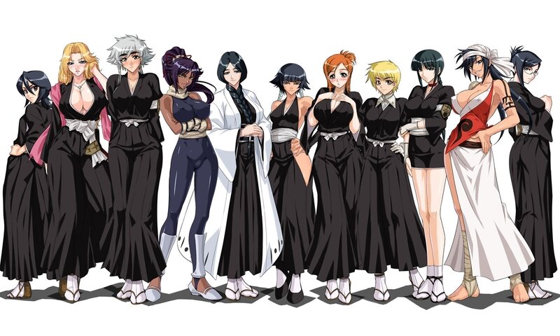 anime female characters lineup