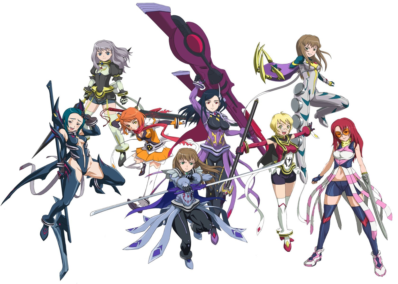 anime female warriors group