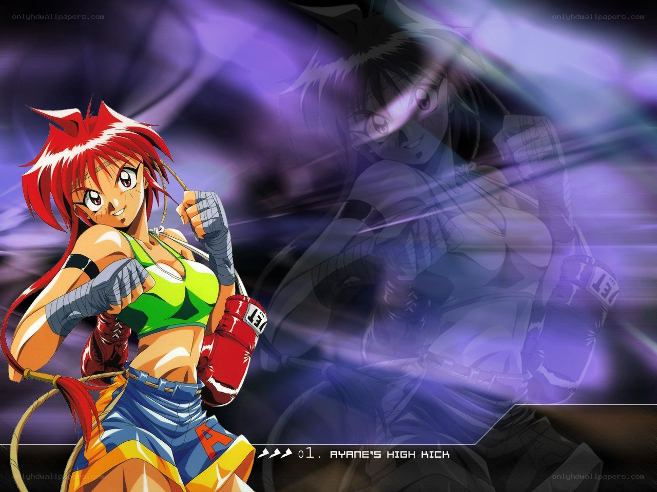 Anime fighter character artwork