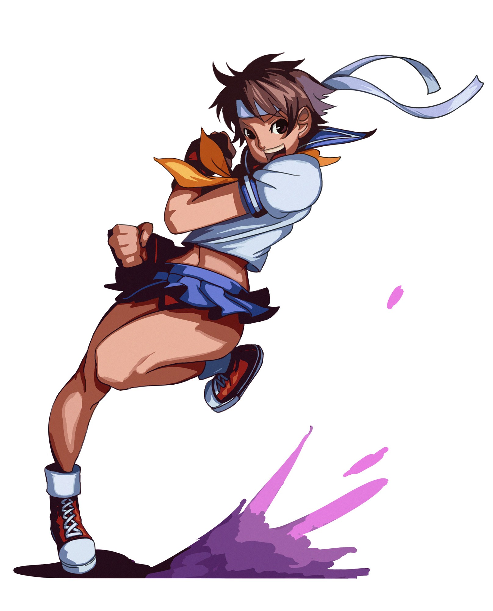 anime fighter in action pose