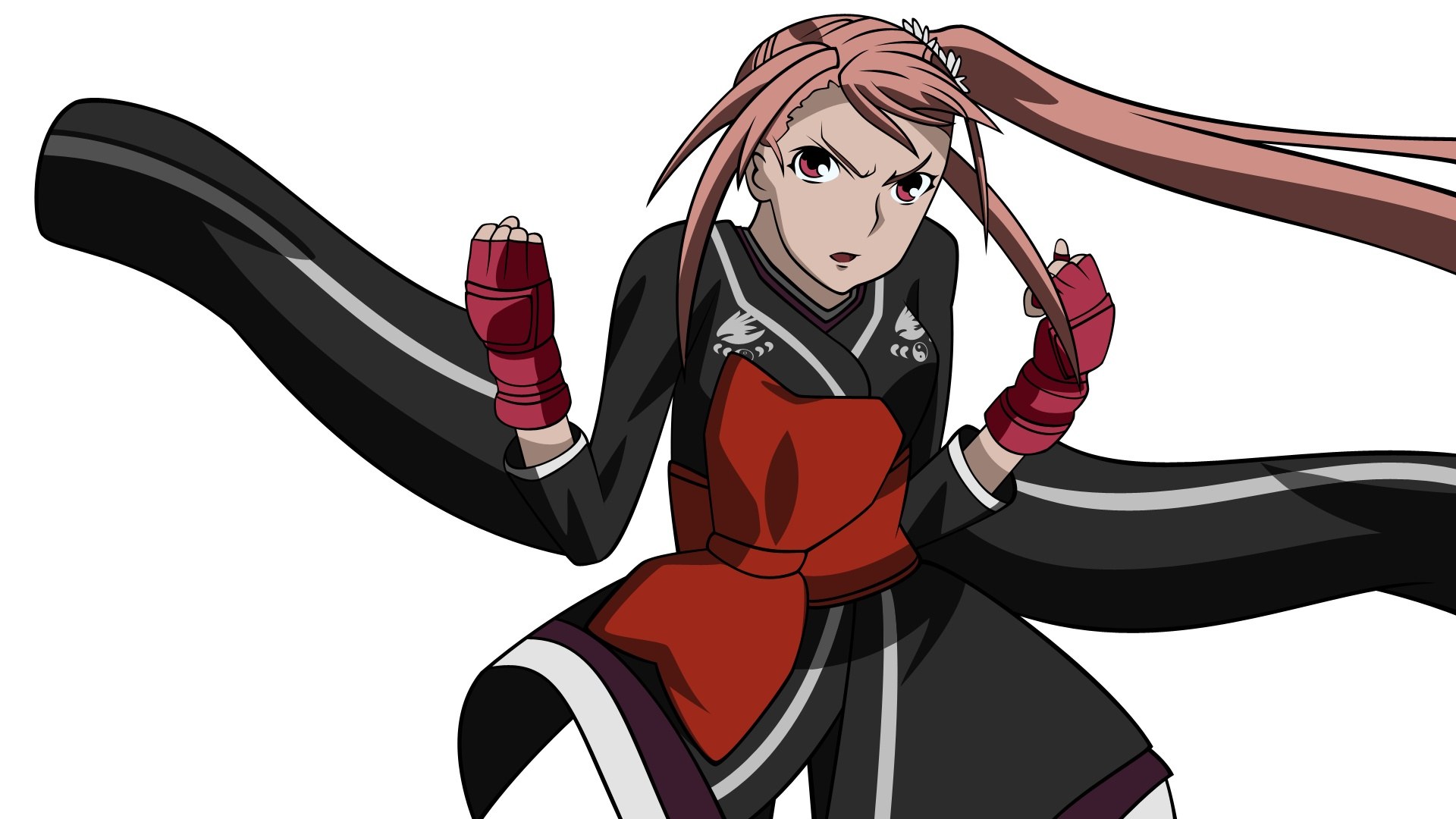 anime fighter in combat stance
