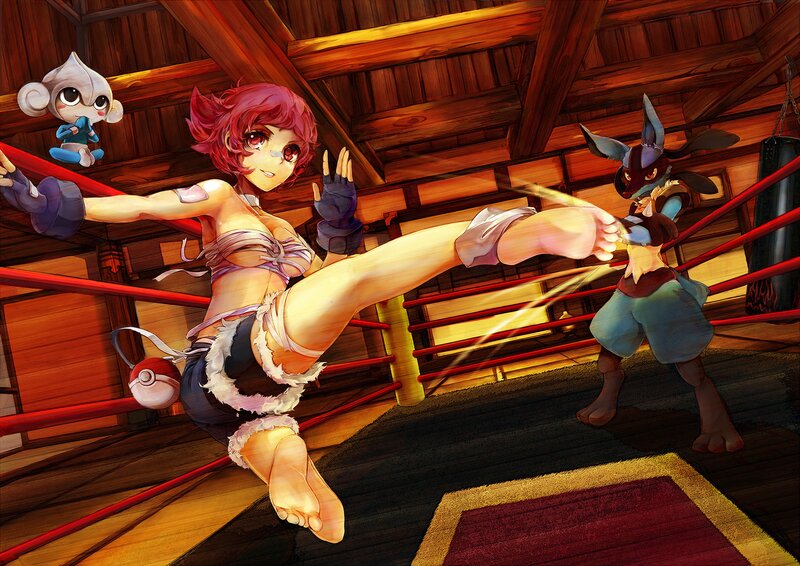 anime fighter in ring