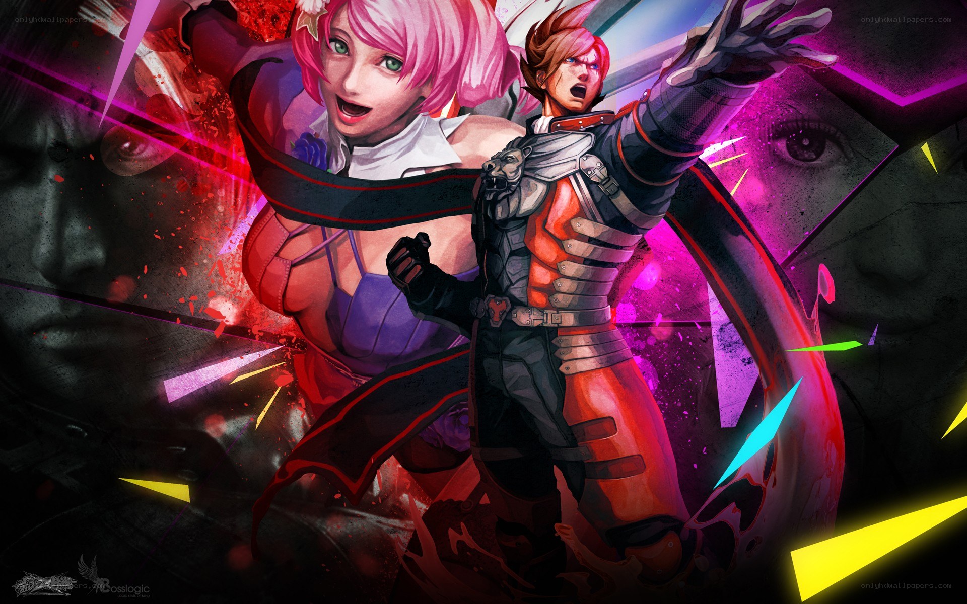 anime fighters in action