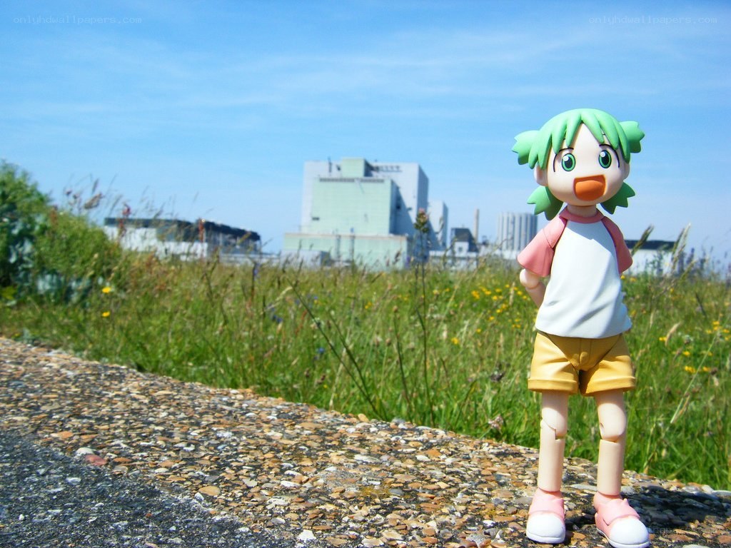 Anime figure in a field