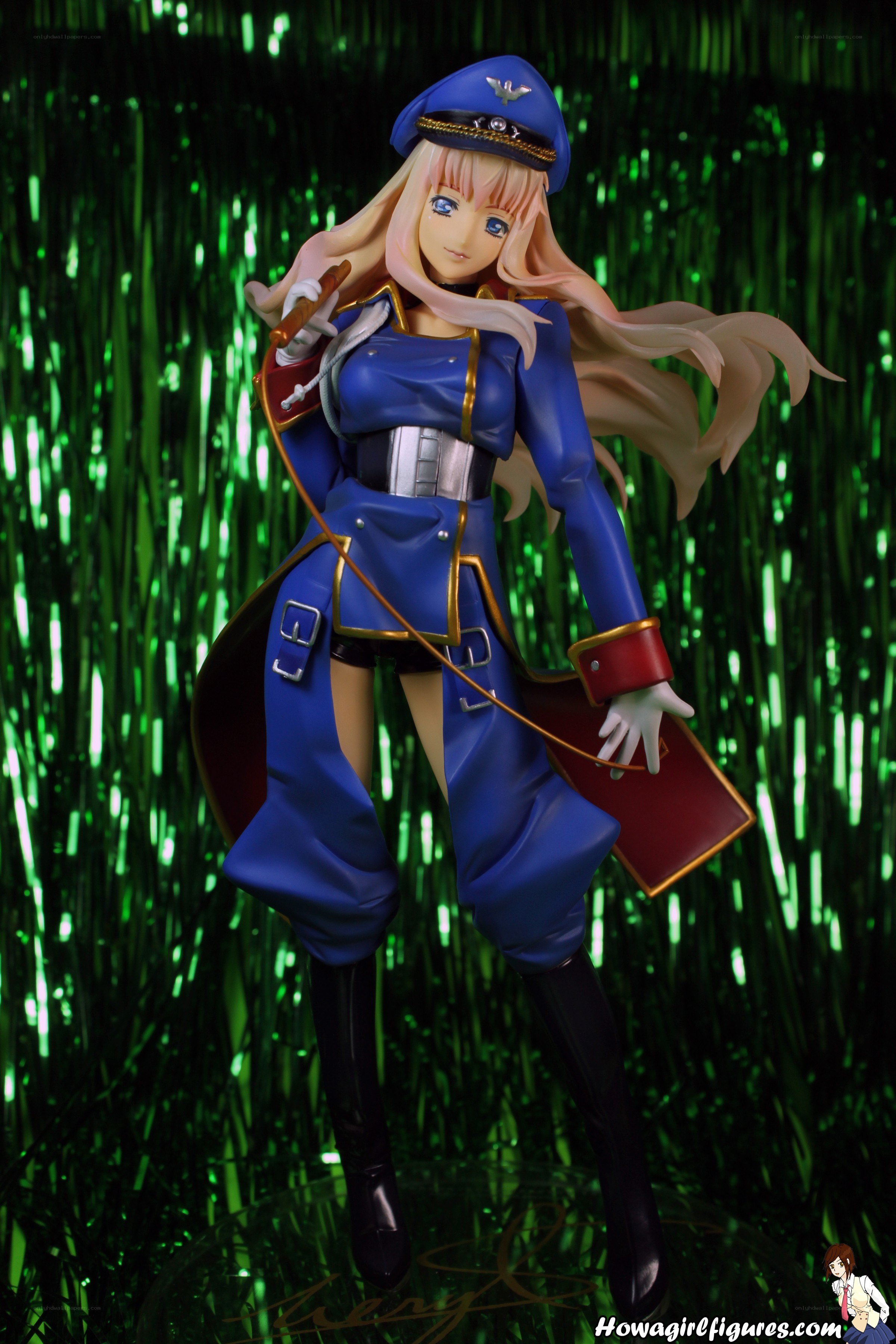 anime figure in blue uniform