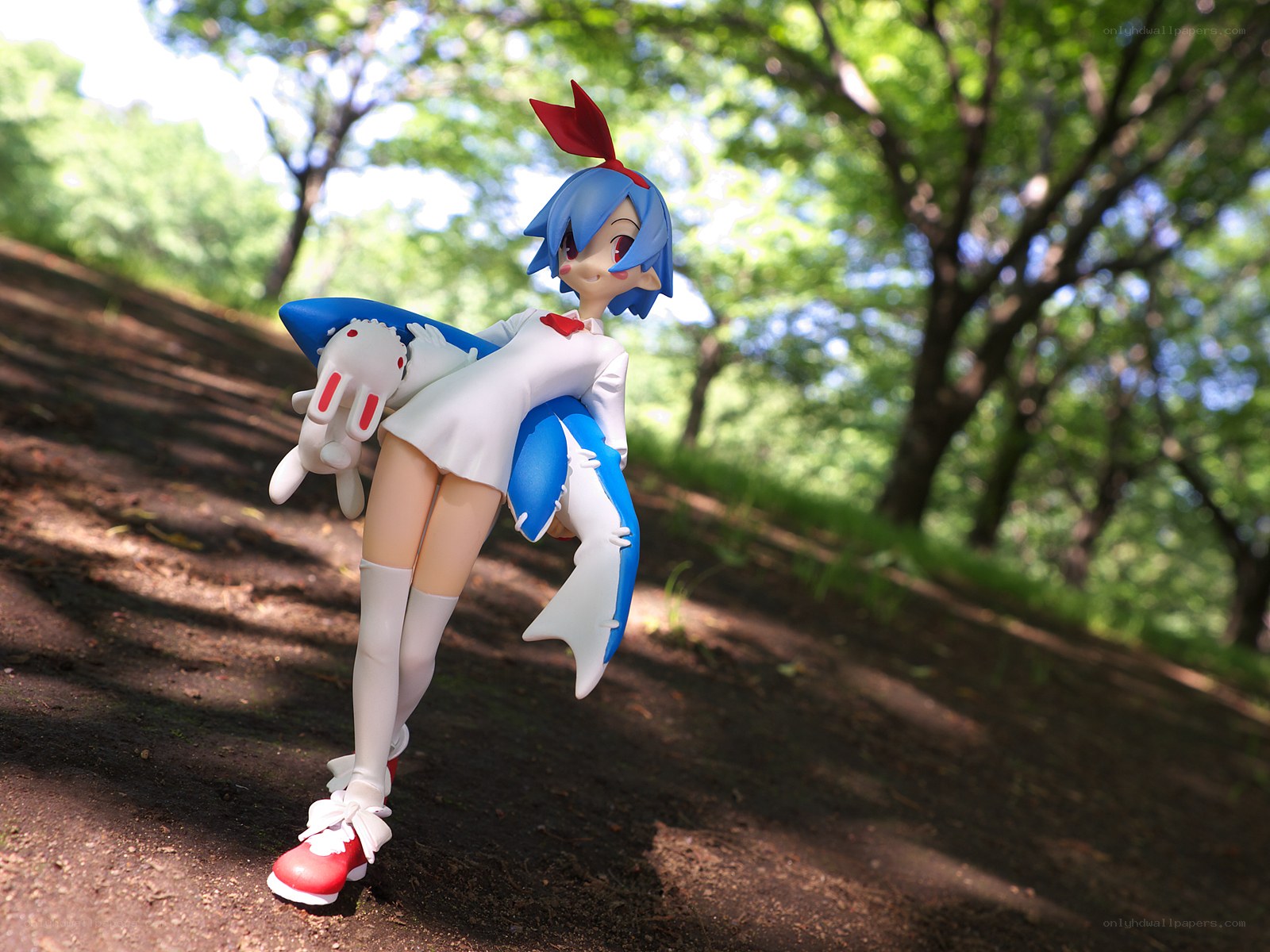 Anime figure in park