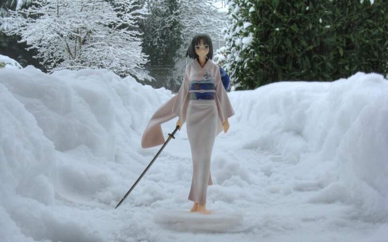Anime Figure in Snow