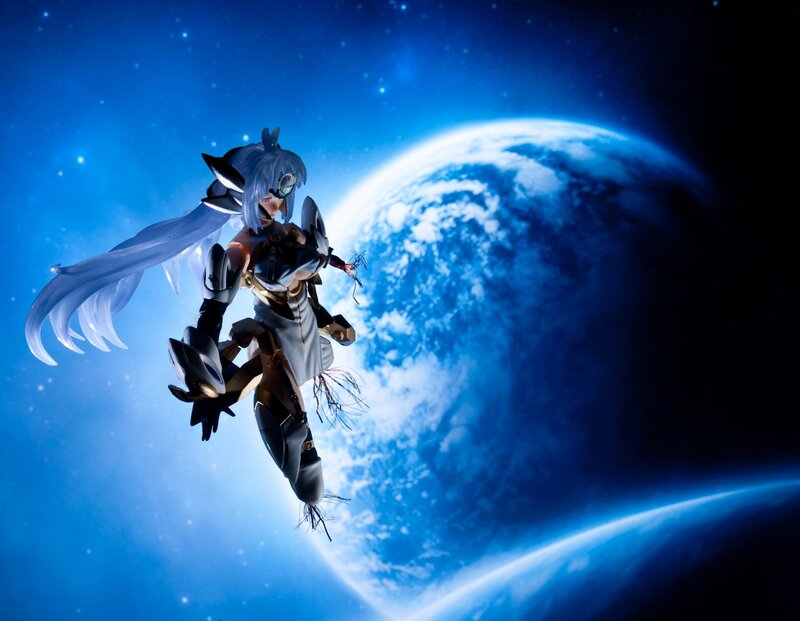 anime figure in space