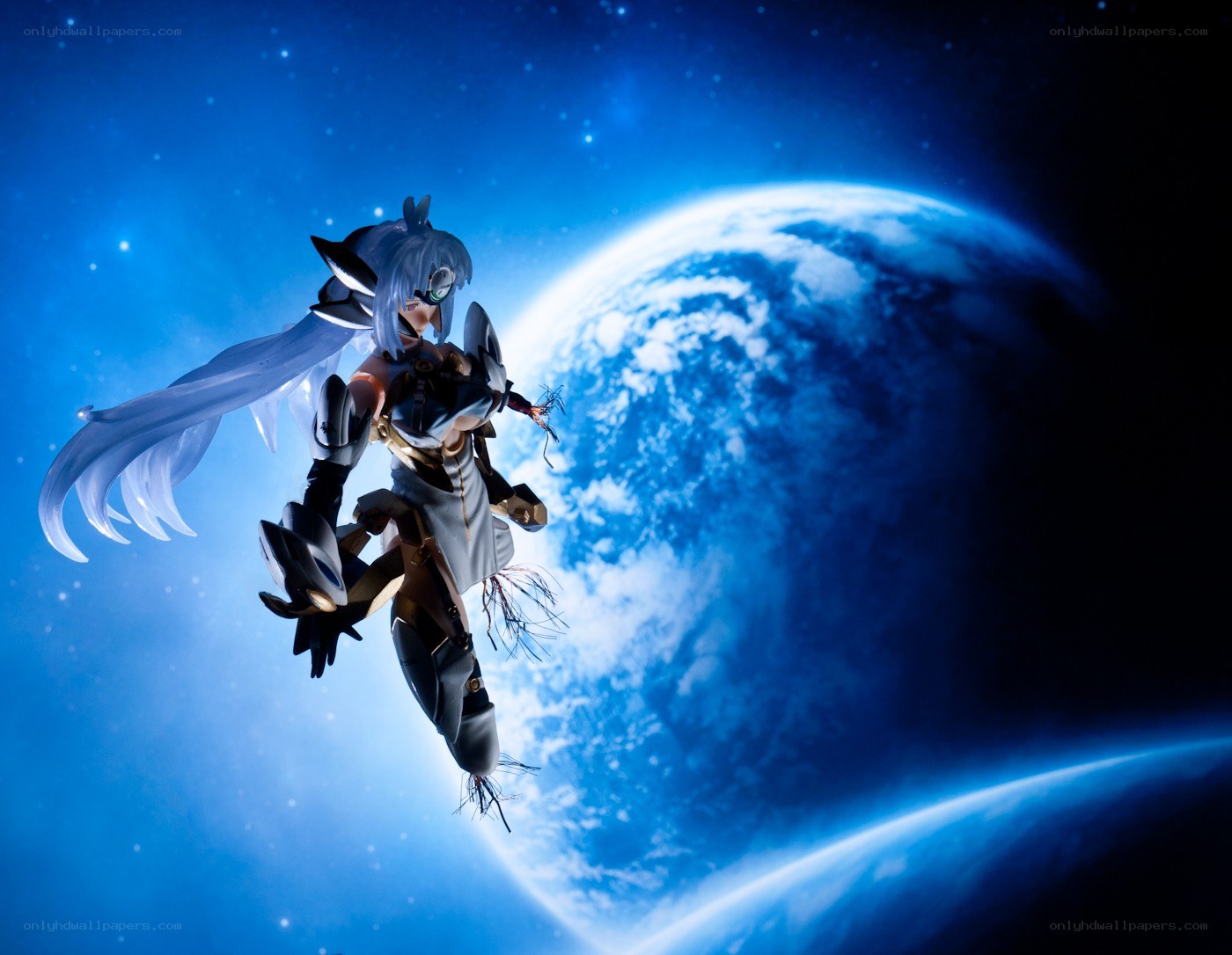 anime figure in space