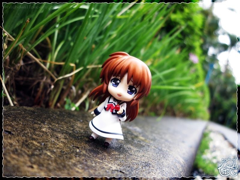 Anime figure on a stone