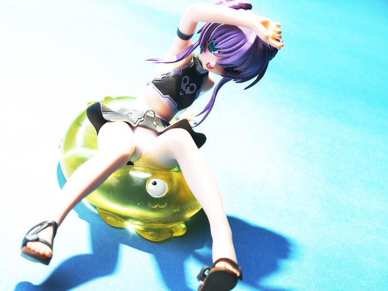 anime figure on floatie