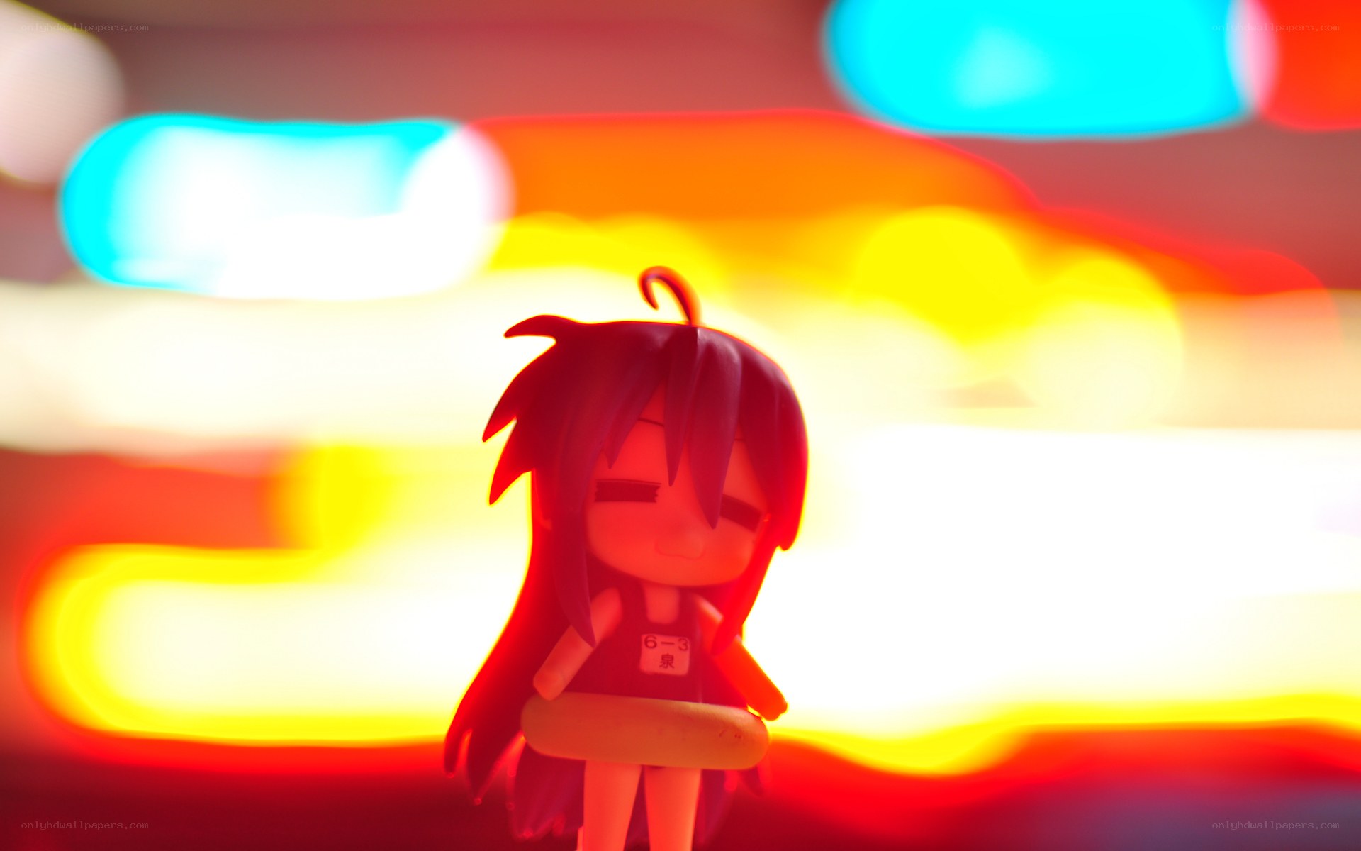 anime figure with glowing lights
