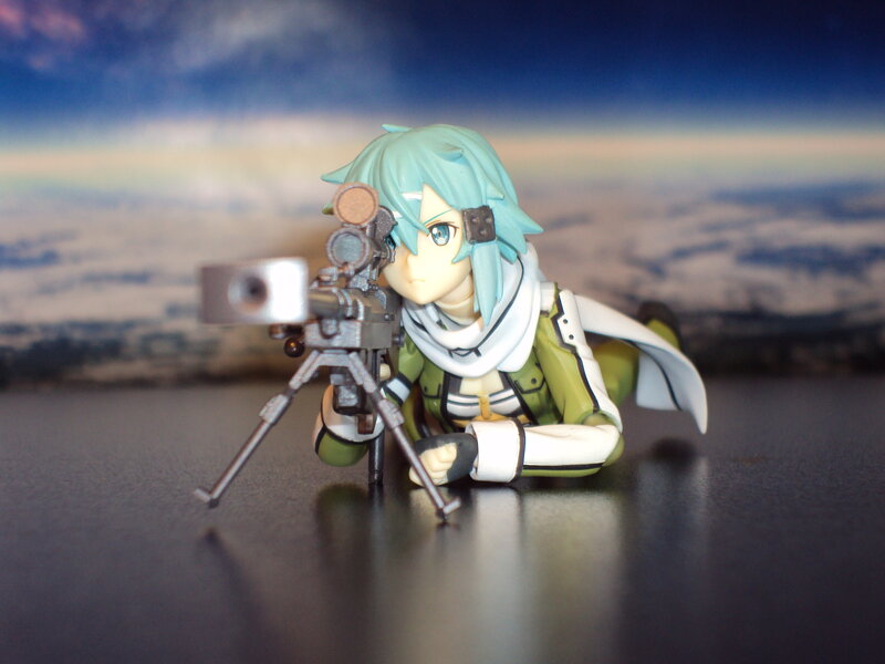 Anime Figure with Rifle — Green