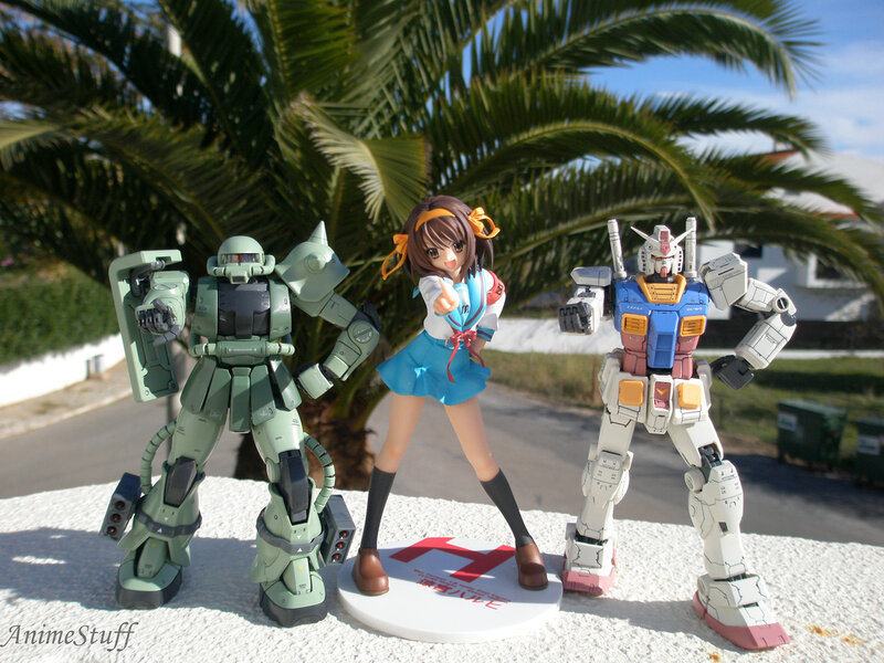 Anime figures with mechs