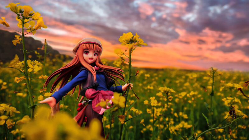 Anime Figurine in Field