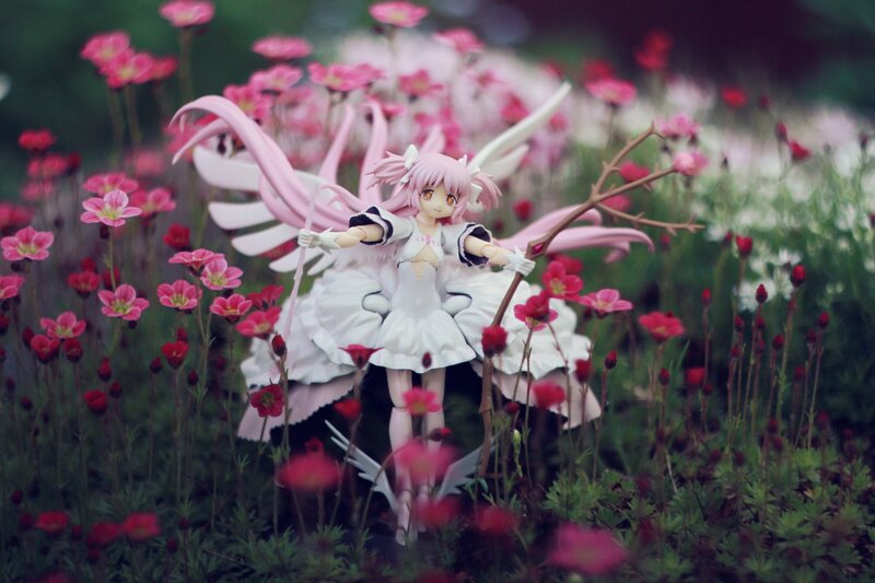 Anime Figurine in Flowers