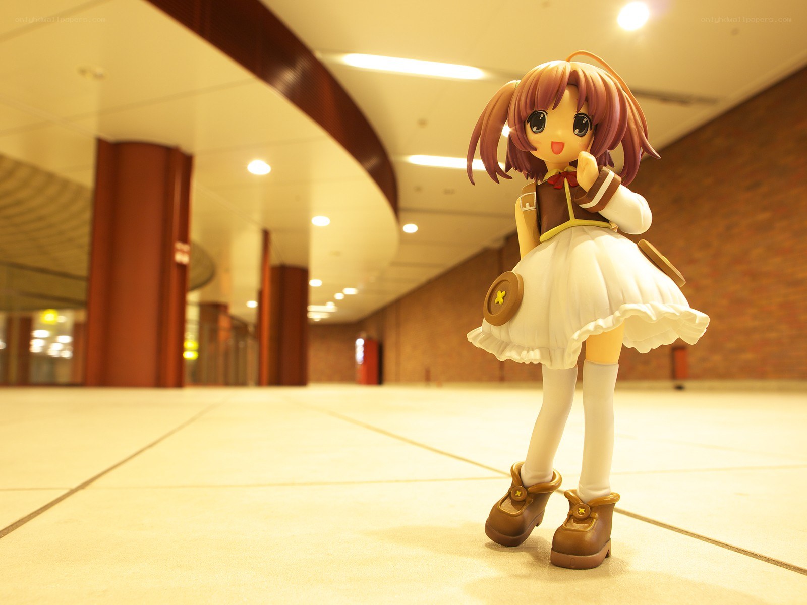anime figurine in hallway