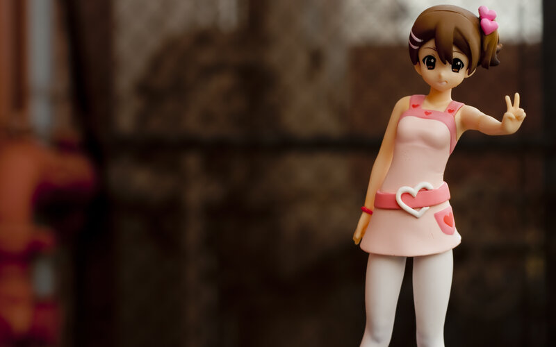 anime figurine in pink dress
