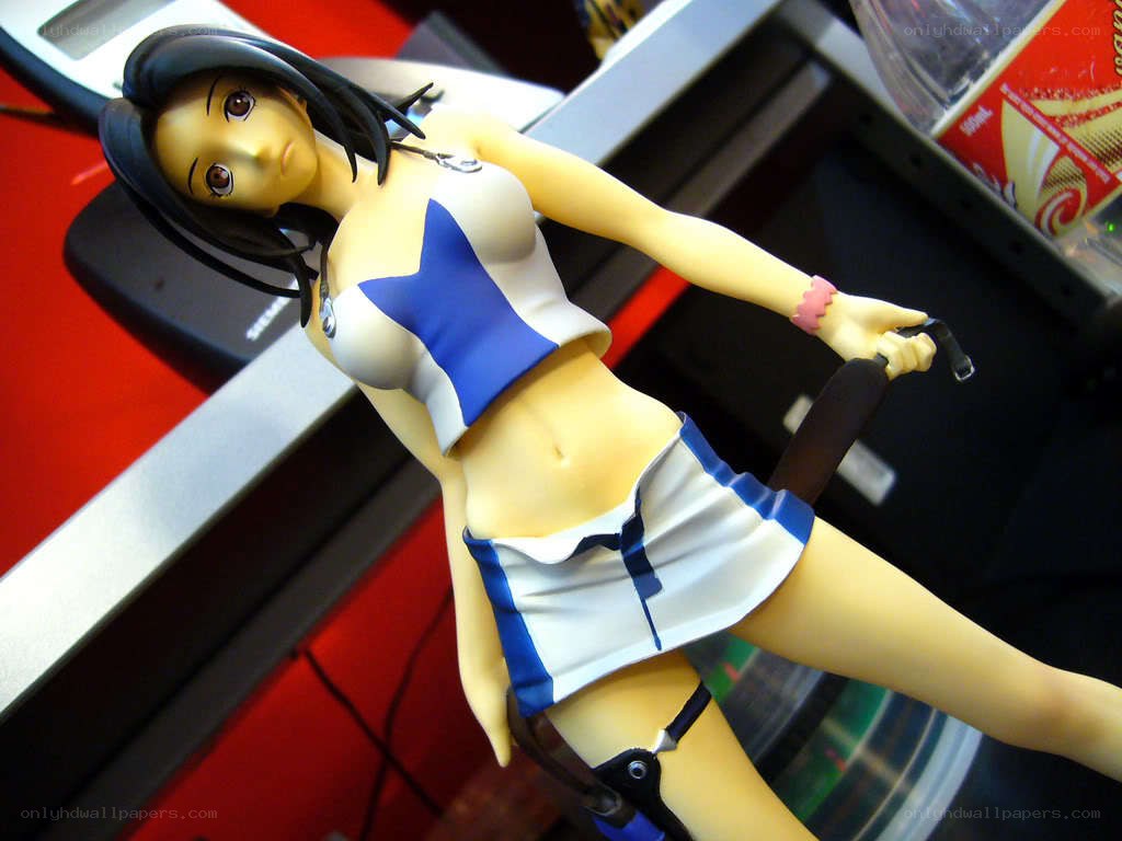 anime figurine with weapon
