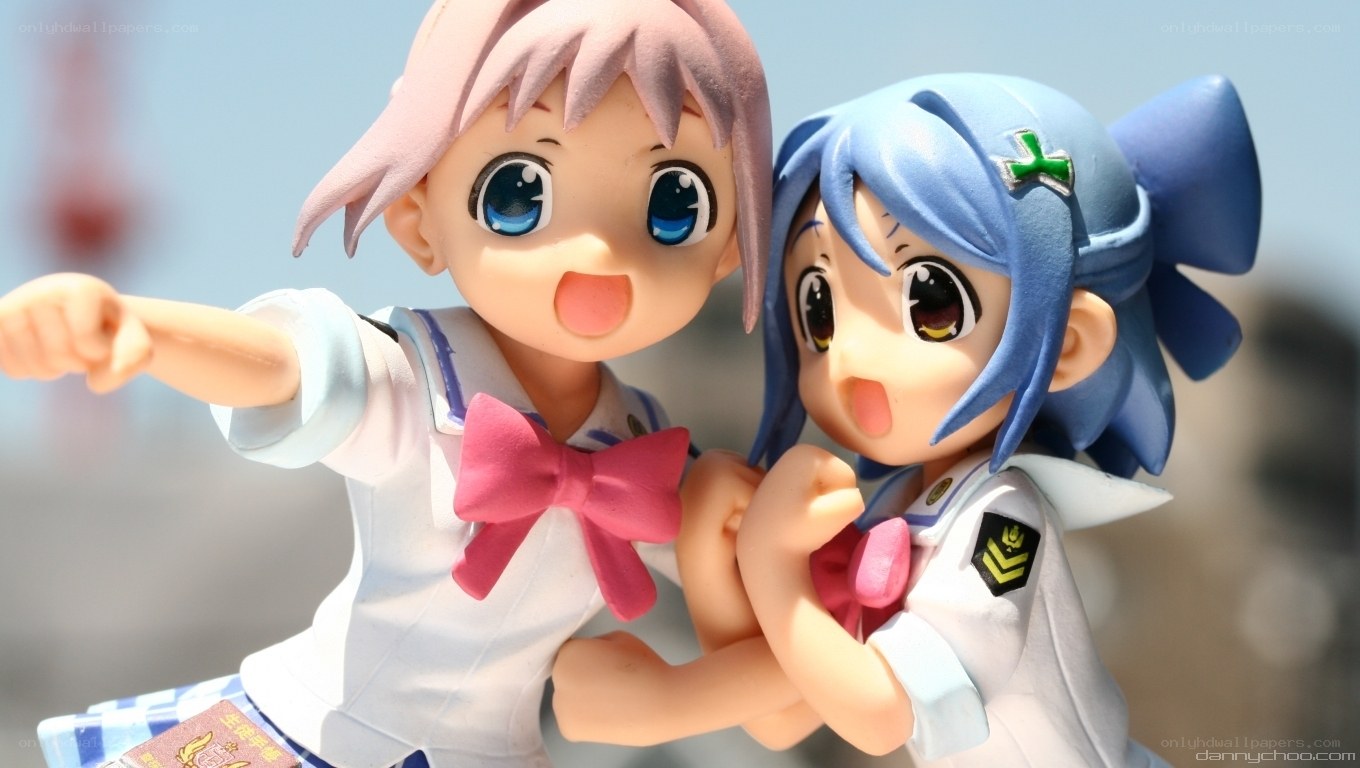 anime figurines in school uniforms