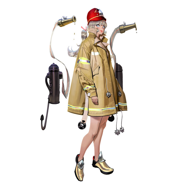 Anime Firefighter Character