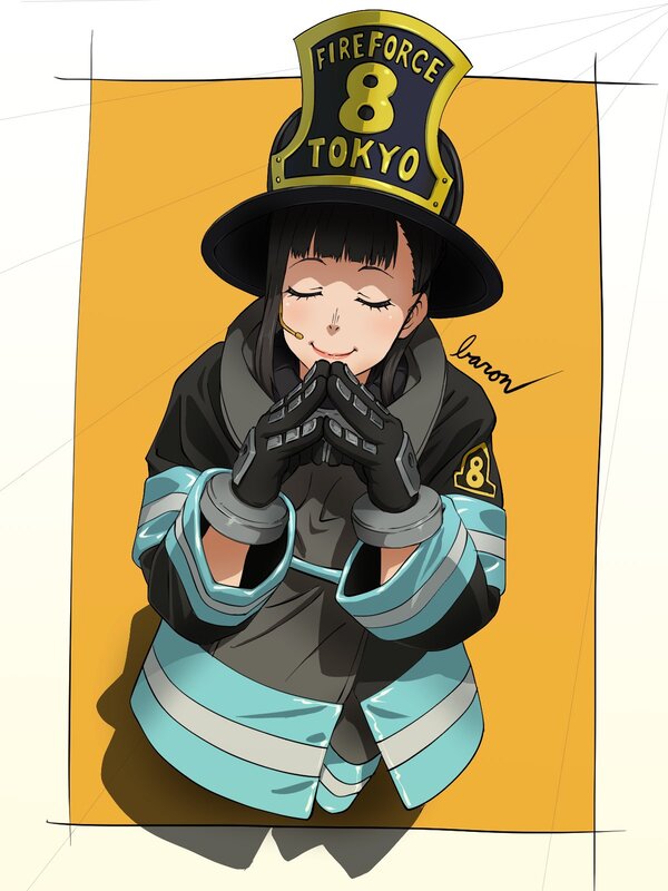 Anime Firefighter Girl