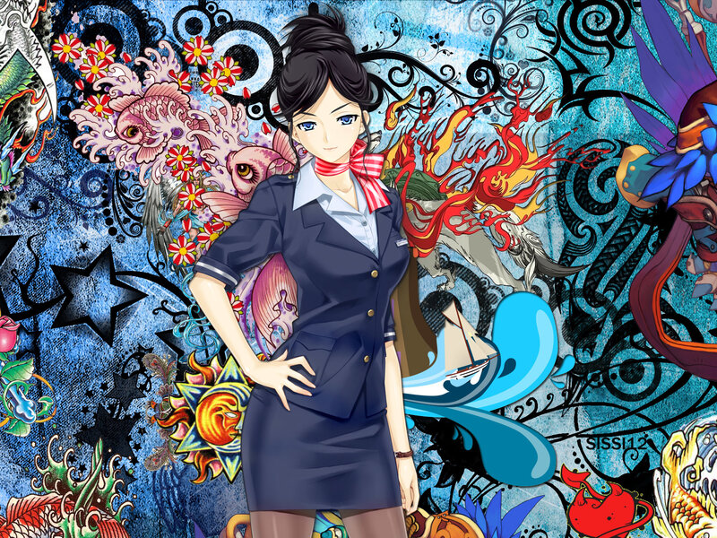 Anime Flight Attendant