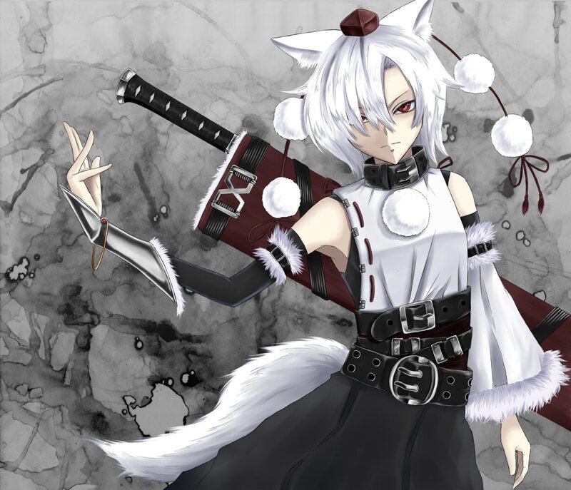 anime fox girl with sword