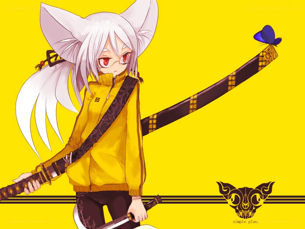 anime fox girl with sword