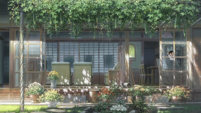 Anime garden porch scene