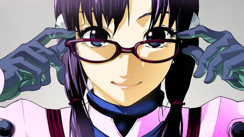 anime girl adjusting glasses