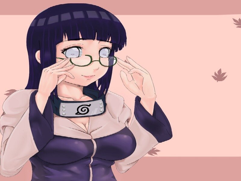 Anime Girl Adjusting Glasses — Purple