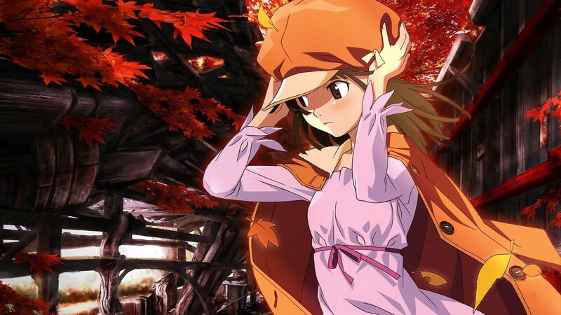 Anime Girl Adjusting Hat — Orange