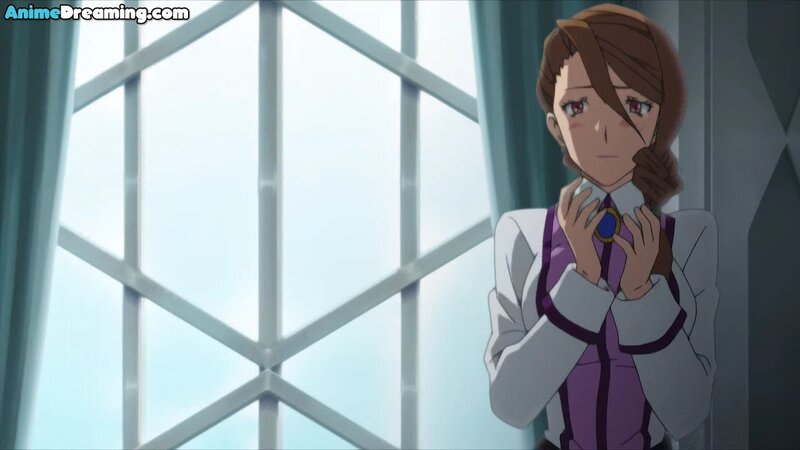 Anime Girl Adjusting Tie — White