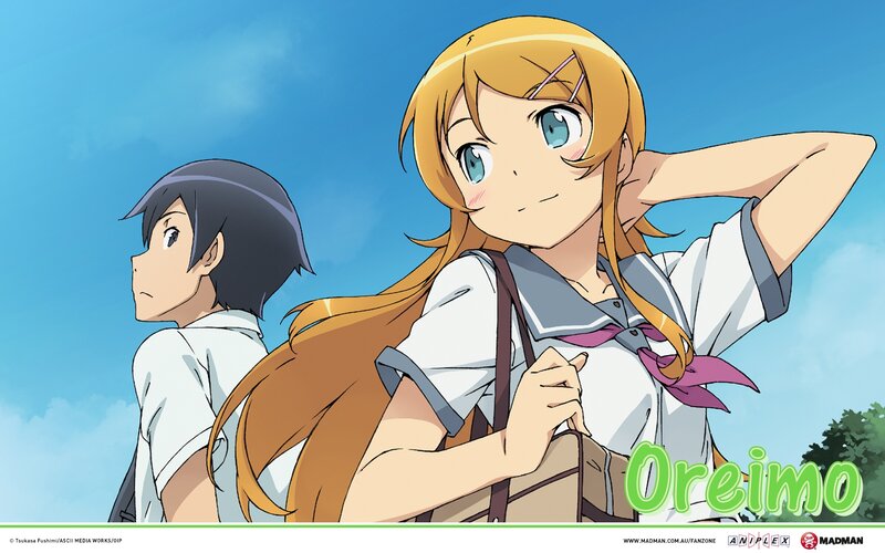 Anime Girl and Boy — Blue, Calm