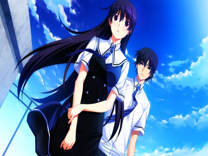 Anime Girl and Boy — Blue, Dramatic