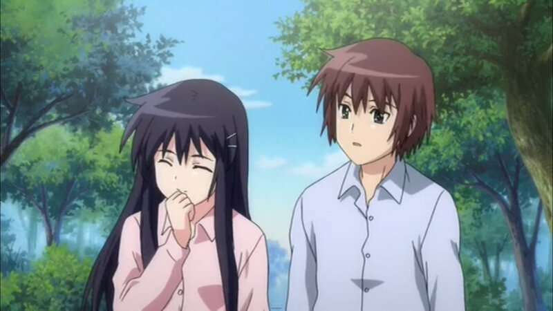 Anime Girl and Boy — Green, Calm
