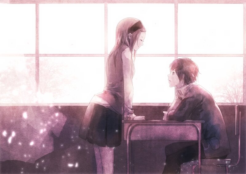 Anime Girl and Boy — Purple, Calm