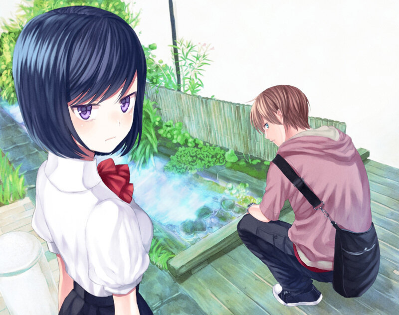 Anime Girl and Boy — White