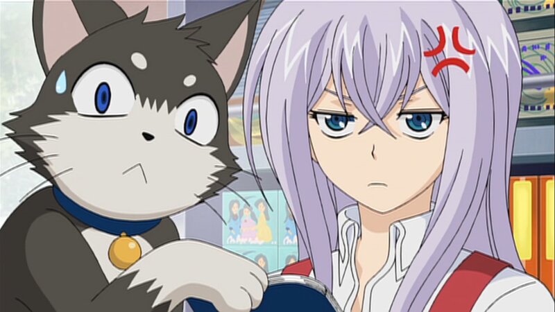 Anime Girl and Cat