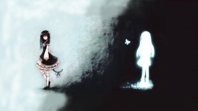 Anime Girl and Ghost