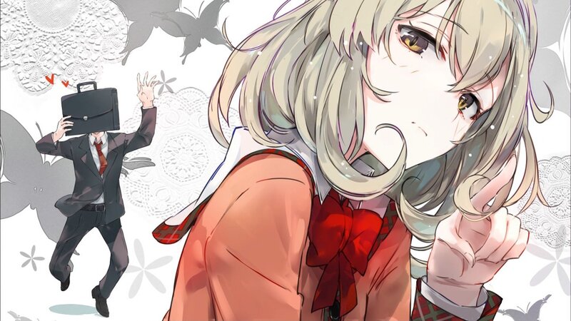 anime girl and man with briefcase