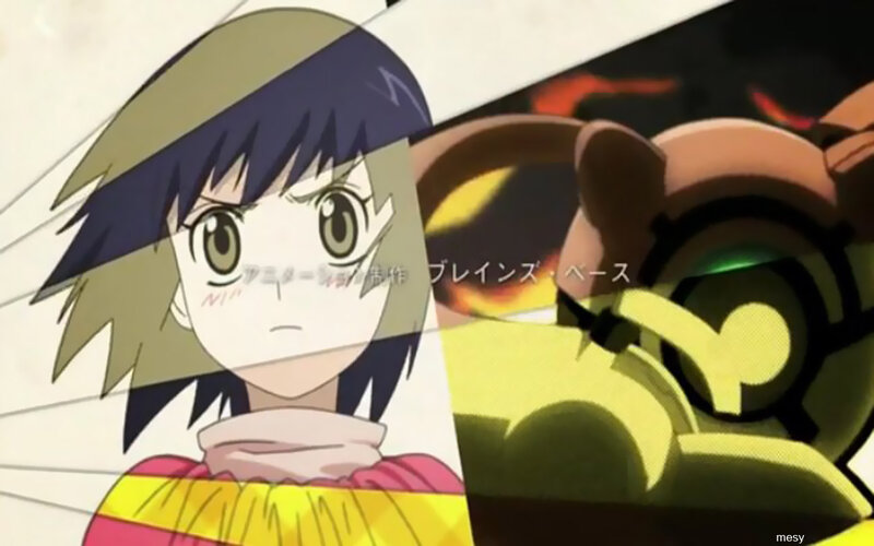 Anime Girl and Robot — Yellow