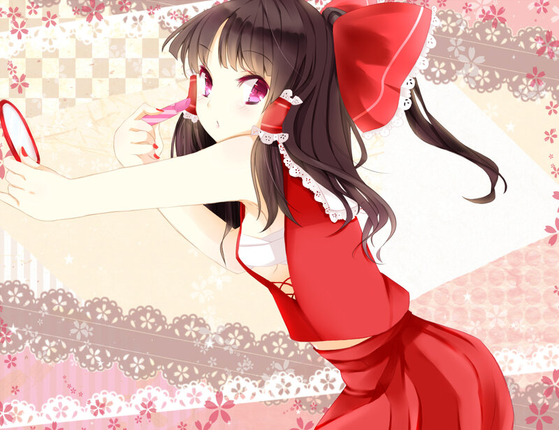 Anime Girl Applying Makeup