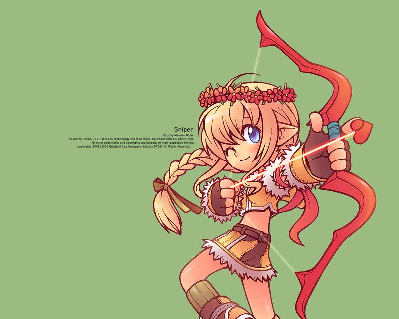 Anime Girl Archer — Green