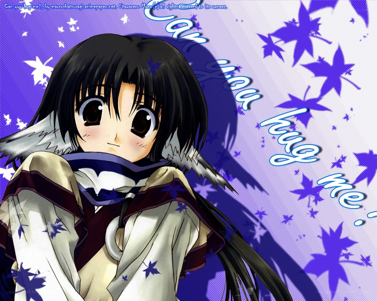 anime girl asking for a hug
