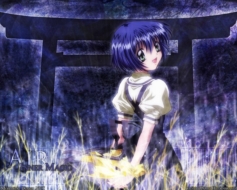 Anime girl at a shrine