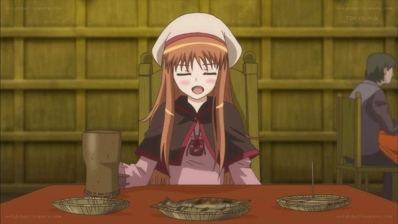 anime girl at a table